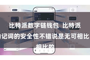 比特派数字链钱包  比特派助记词的安全性不错说是无可相比的