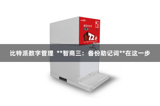 比特派数字管理  **智商三：备份助记词**在这一步